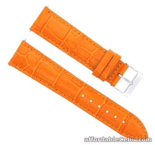 1st picture of 20MM LEATHER WATCH BAND STRAP FOR 36MM ROLEX DATEJUST 1601 16013 16014 ORANGE For Sale in Cebu, Philippines