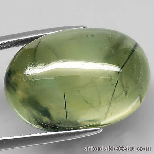 1st picture of 39.88 Carats NATURAL Green PREHNITE 24x17x12mm Loose MALI Oval Cabochon BIG For Sale in Cebu, Philippines