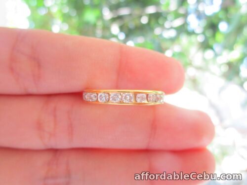1st picture of .98 CTW Diamond Half Eternity Ring 14k Yellow Gold HE20 sep For Sale in Cebu, Philippines
