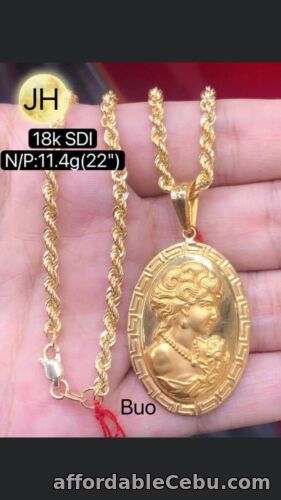 1st picture of GoldNMore: 18 Karat Gold Necklace With Pendant #11.4  22 Inches Chain For Sale in Cebu, Philippines