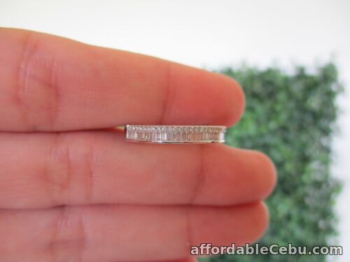 1st picture of .37 CTW Diamond Half Eternity Ring 14k White Gold HE207 sep For Sale in Cebu, Philippines