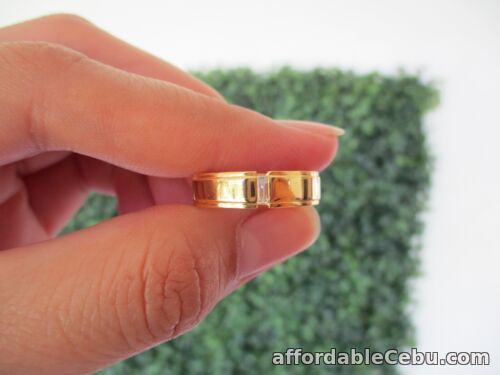 1st picture of .10 Carat Diamond Men's Wedding Ring 14k Yellow Gold WR160 sep (MTO) For Sale in Cebu, Philippines