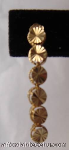 1st picture of 14K Gold Dangling earrings (diamond cut) For Sale in Cebu, Philippines