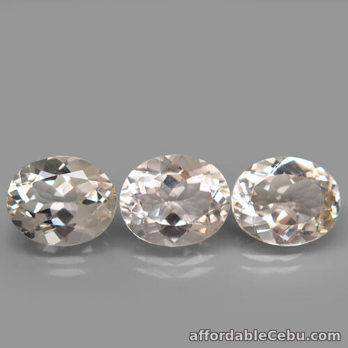 1st picture of 16.67 Carats 3pcs Lot NATURAL Light Champagne TOPAZ Oval Loose 12x10mm Unheated For Sale in Cebu, Philippines