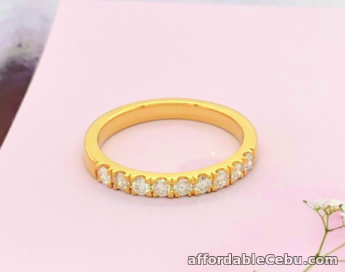 1st picture of .27 CTW Diamond Half Eternity Ring 18k Yellow Gold HE10 sep (MTO) For Sale in Cebu, Philippines