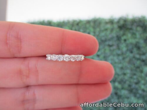 1st picture of .70 CTW  Diamond Half Eternity Ring 18k White Gold HE254 sep (MTO) For Sale in Cebu, Philippines