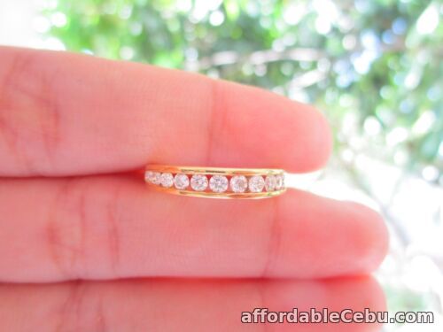 1st picture of .52 CTW Diamond Half Eternity Ring 14k Yellow Gold HE46 sep For Sale in Cebu, Philippines