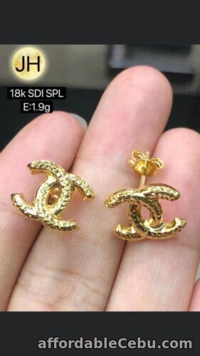 1st picture of GoldNMore: 18 Karat Gold Earrings #1.9 For Sale in Cebu, Philippines