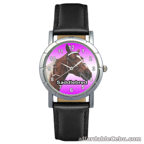 1st picture of Saddlebred Horse Breed Unisex Mens Ladies Genuine Leather Wrist Watch SA1308 For Sale in Cebu, Philippines