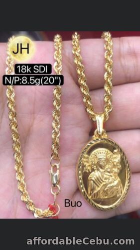 1st picture of GoldNMore: 18 Karat Gold Necklace With Pendant #8.5 20Inches Chain For Sale in Cebu, Philippines