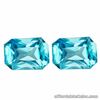 2.87 TCW IF 2pcs Natural Blue ZIRCON for Jewelry Setting Octagon Cut 7.0x5.0mm