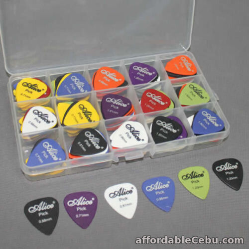 1st picture of 100pcs Acoustic Electric Guitar Picks Plectrum Various 6 Thickness w/Pick Box. For Sale in Cebu, Philippines