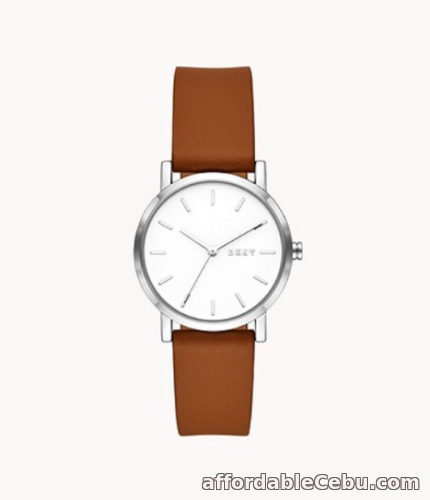 1st picture of DKNY Soho Three-Hand Brown Leather Watch For Sale in Cebu, Philippines