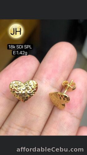 1st picture of GoldNMore: 18 Karat Gold Earrings #1.5 For Sale in Cebu, Philippines