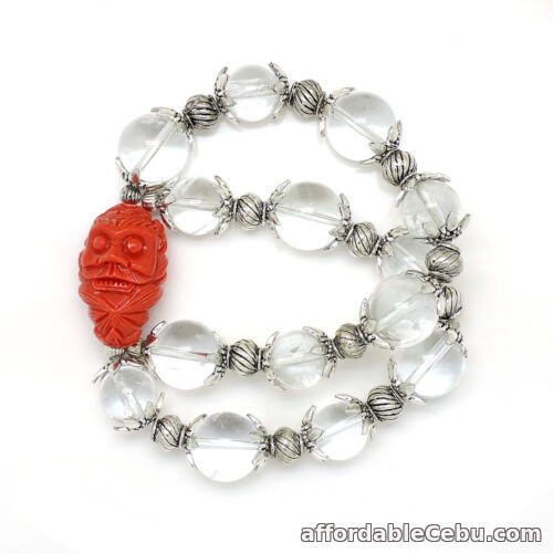 1st picture of Clear Quartz with Daruma / Bodhidharma Infinity Bracelet For Sale in Cebu, Philippines