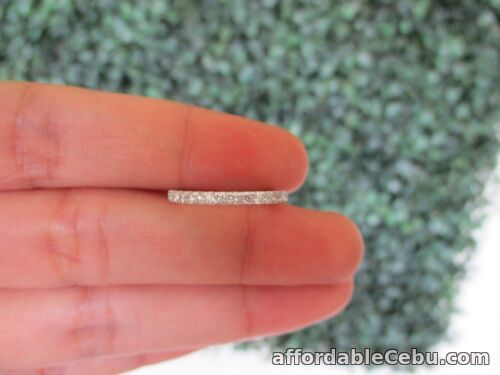 1st picture of .34 CTW Diamond Half Eternity Ring 14k White Gold HE291 (MTO) sep For Sale in Cebu, Philippines
