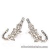 Silver Colored Crocodile Stud Earrings