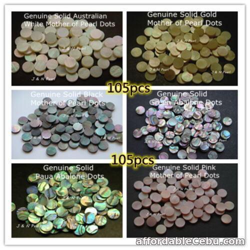 1st picture of 105pcs,1.5-12mm Abalone & Mother of Pearl Inlay Dots for Guitar Banjo Ukulele For Sale in Cebu, Philippines
