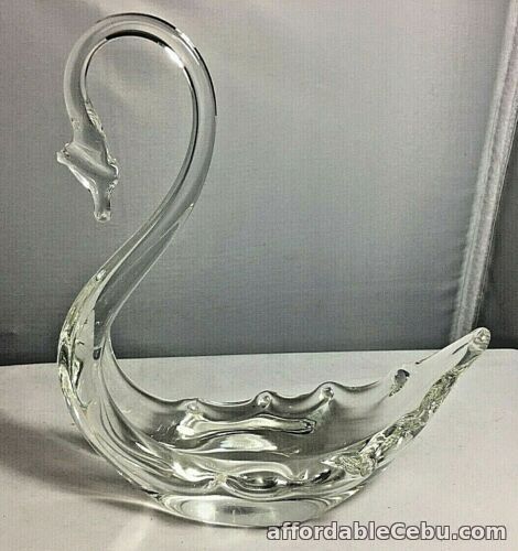 1st picture of Whitefriars Art Glass Vintage Hand Blown Swan For Sale in Cebu, Philippines