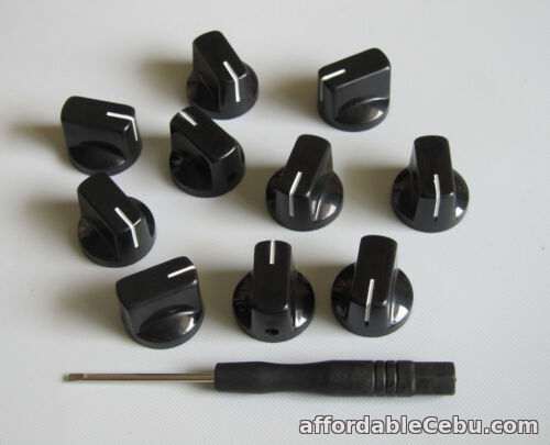 1st picture of 10x Guitar AMP Effect Pedal Knobs Davies 1510 Style Pointer Knob Set Screw Black For Sale in Cebu, Philippines