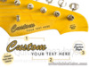 Custom Classic Two-Line Guitar Headstock Waterslide Decals
