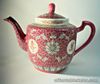 Vintage Chinese Famille Rose Porcelain Teapot 1950s