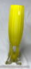 Vintage Mid Century Art Glass Vase Yellow with Clear Cased Glass Hand Blown