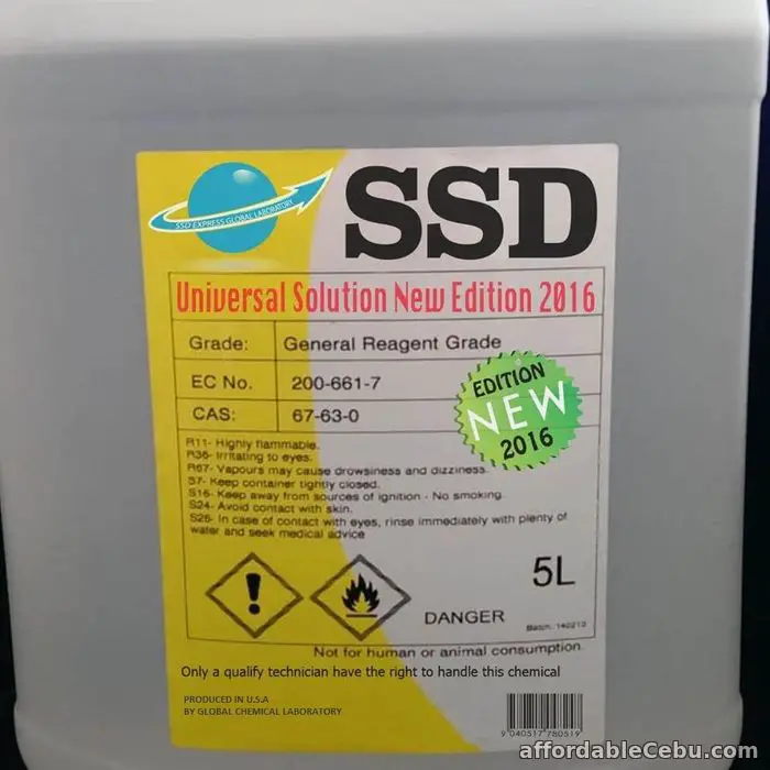 1st picture of SSD Chemical Solution for Sale in Philippines - used for DFX Banknotes cleaning For Sale in Cebu, Philippines