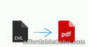 How do I convert the EML file to PDF?