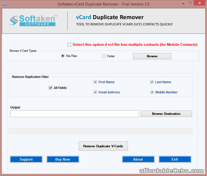 2nd picture of Softaken vCard Duplicate Remover Software : Eliminate Duplicate Contacts from vCard Files For Sale in Cebu, Philippines