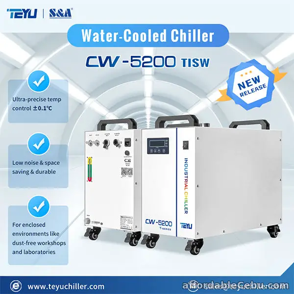 1st picture of TEYU Water Cooled Chiller CW-5200TISW 0.1℃ Precision For Sale in Cebu, Philippines