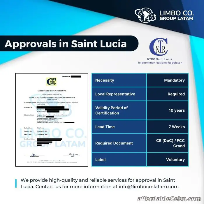 1st picture of Approval in Saint Lucia For Sale in Cebu, Philippines