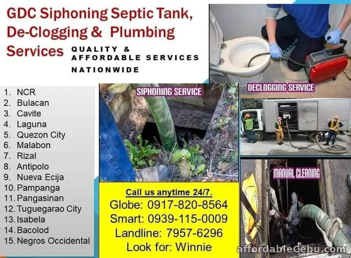 1st picture of GDC MALABANAN PARANAQUE SIPHONING SEPTIC TANK POZO NEGRO SERVICES 7957 6296 Offer in Cebu, Philippines