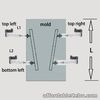 Mould Online Width Adjustment and Taper Measurement