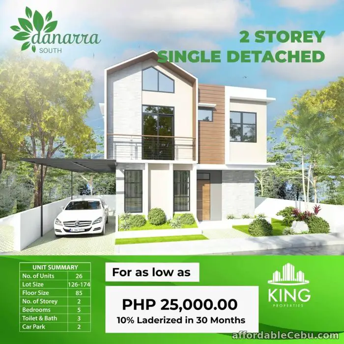 1st picture of DANARRA SOUTH 2 STOREY SINGLE DETACHED 5 BEDROOMS MINGLANILLA  LOT SIZE - 126 SQM - 156 SQM FLOOR AREA - 85 SQM 2 STOREY BEDROOMS - 5 TOILET For Sale in Cebu, Philippines