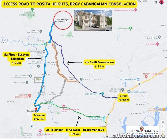 4th picture of ROSITA HEIGHTS SUBDIVISION!!!  Cabangahan Consolacion Cebu. RESERVATION FEE: P 30,000 TOTAL CONTRACT PRICE: P  3,180,000 Equity For Sale in Cebu, Philippines