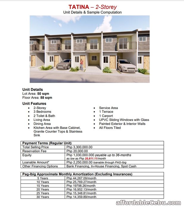 3rd picture of Happy Homes Liloan Subdivision! 2-Storey & 3-Storey Affordable Townhouse in Liloan Mode of Financing: Pag-ibig, Bank or In-house Financing. For Sale in Cebu, Philippines