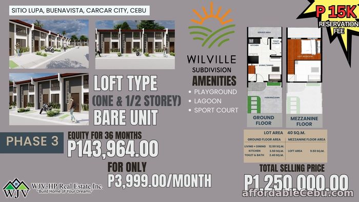 4th picture of HURRY & AVAIL OUR PROMOTIONS FOR THIS FEB IBIG! ENJOY BIG DISCOUNT Baratong Balay ug Yuta sa Sitio Lupa Buenavista Carcar  Wilville Subdivis For Sale in Cebu, Philippines