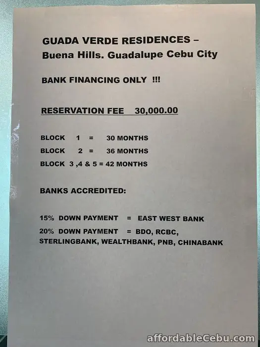 5th picture of Guada Verde Residences Buena Hills, Guadalupe, Cebu City 3 BEDROOMS 3 TOILET AND BATH 1 PARKING BALCONY TERRACE LIVING AREA  DINING AREA KIT For Sale in Cebu, Philippines