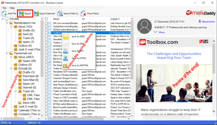 1st picture of Convert OST to PST Using MailsDaddy OST to PST Converter Tool For Sale in Cebu, Philippines