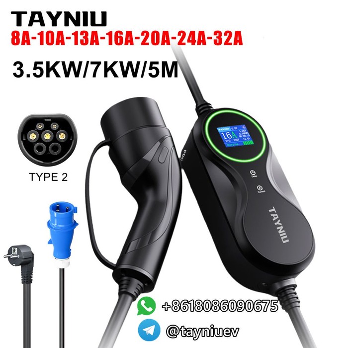 1st picture of WhatsApp+8618086090675 Tayniu portable ev car charger Panda 3.5KW telegram@tayniuev For Sale in Cebu, Philippines