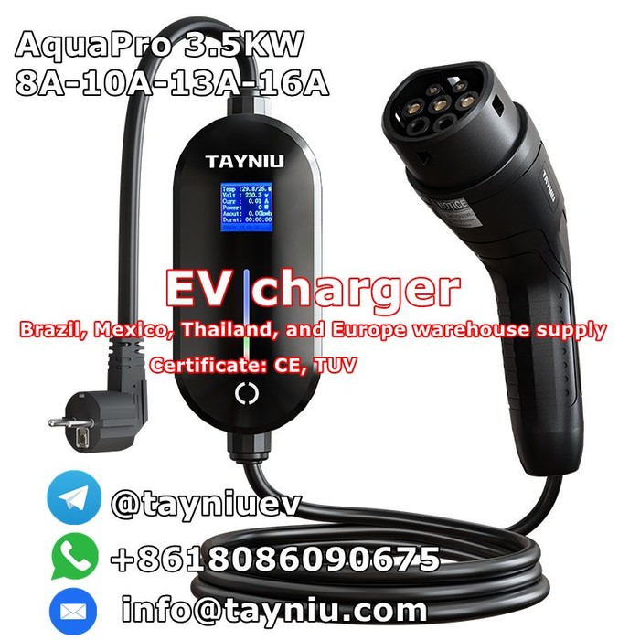 2nd picture of Tayniu mobile electric car charger 8A-10A-13A-16A AquaPro 3.5KW WhatsApp+8618086090675 For Sale in Cebu, Philippines