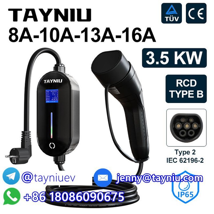 1st picture of Tayniu Portable Ev Charger AC 16A 7KW Support Type1, Type2 and GB/T standards For Sale in Cebu, Philippines