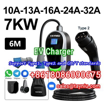 2nd picture of obile EV Charging Cable 7KW AC 8-16A Schuko EU Plug-Type 2/Adjustable Time & Power/6M/LCD Display For Sale in Cebu, Philippines