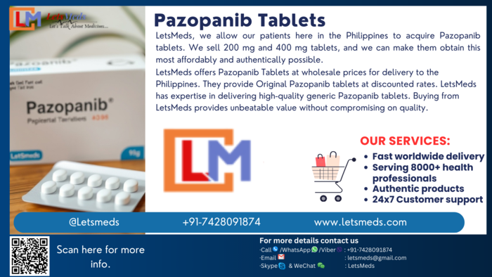 1st picture of Why consider purchasing Pazopanib Tablets online in the Philippines through LetsMeds? For Sale in Cebu, Philippines