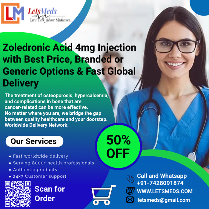 1st picture of Get Zoledronic Acid 4mg Injections with Best Price, Branded or Generic Options & Fast Global Delivery For Sale in Cebu, Philippines