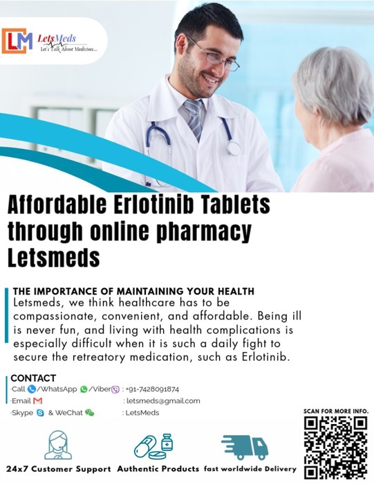 1st picture of Get Affordable Erlotinib Tablets on your doorstep through online pharmacy Letsmeds For Sale in Cebu, Philippines