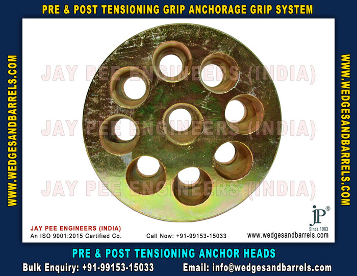 1st picture of Post Tensioning wedges and barrels, pre stressed anchor grip system, anchor heads plates manufacturers exporters in India UAE Spain Oman Ban For Sale in Cebu, Philippines
