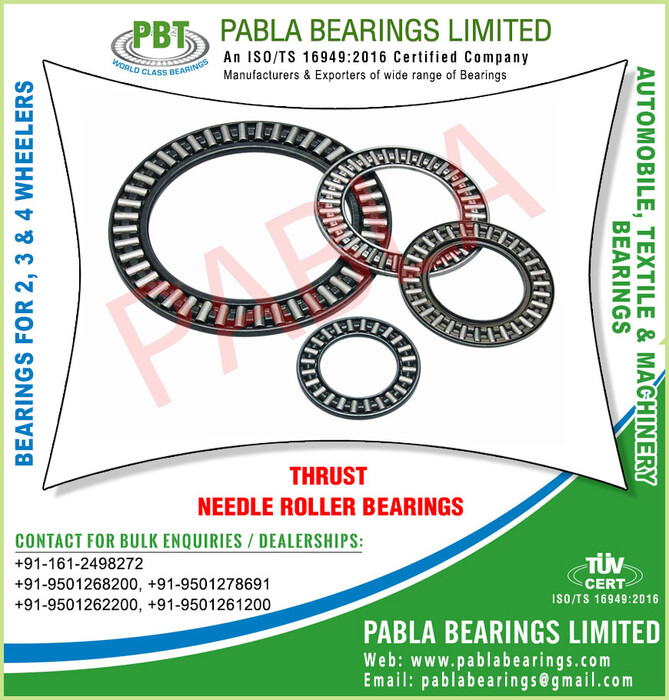 1st picture of Needle Roller Bearings automobile ball bearings, Ball Racer Kit , Handle Bearing, Suspension Kit manufacturers exporters in Ludhiana Punjab For Sale in Cebu, Philippines