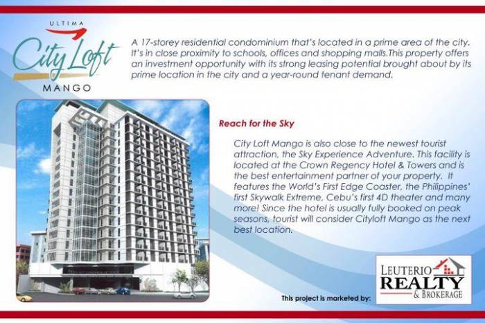 1st picture of CEBU CONDOMINIUM City Loft --1 BEDROOM W/ BALCONY plus free CLUB Ultima Membership FOR as low as P7,500/mo. For Sale in Cebu, Philippines
